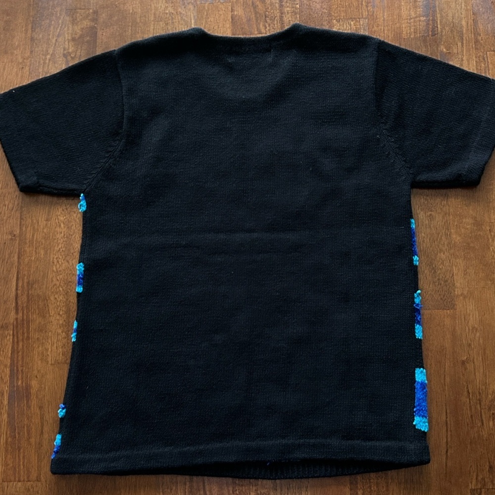 Victoria Harbor vintage aquatic, marine fish design, short sleeve sweater size M - Picture 2 of 11